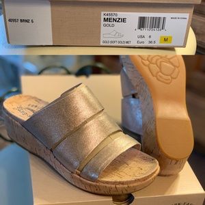 Korkease wedge slides. Size 6.